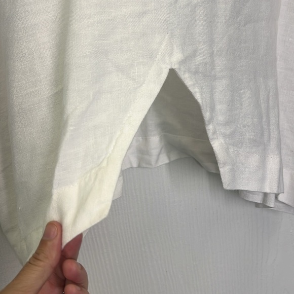 Yuvita - Quotidian Three Quarter Sleeve Flowy Boho Linen Blouse Size Small - Picture 10 of 10